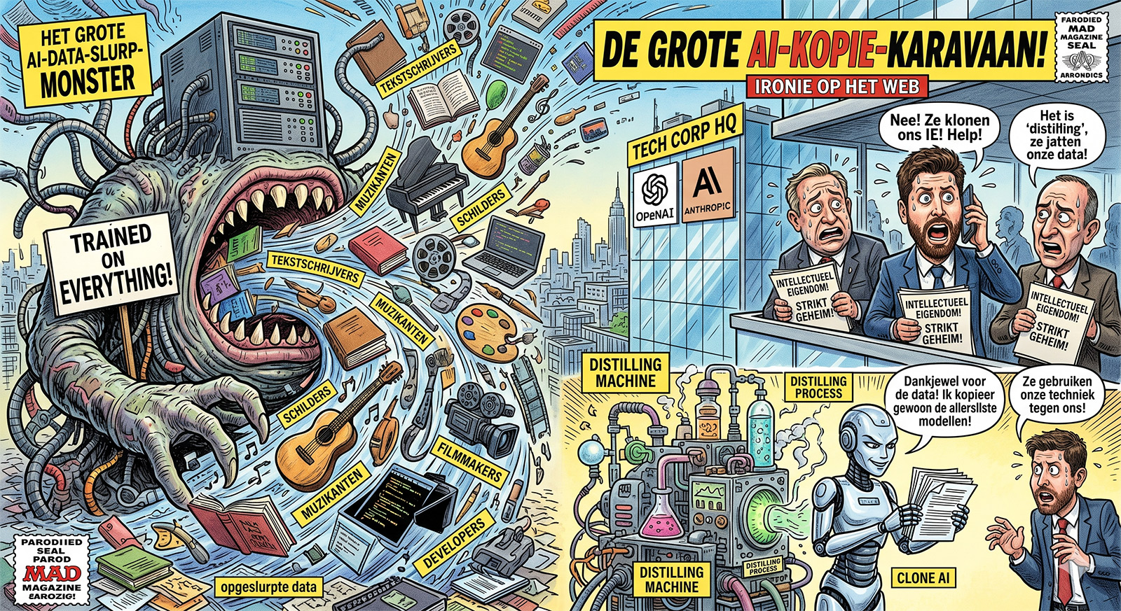 Na het hele web te hebben gekopieerd, worden de AI-bedrijven nu zelf bestolen