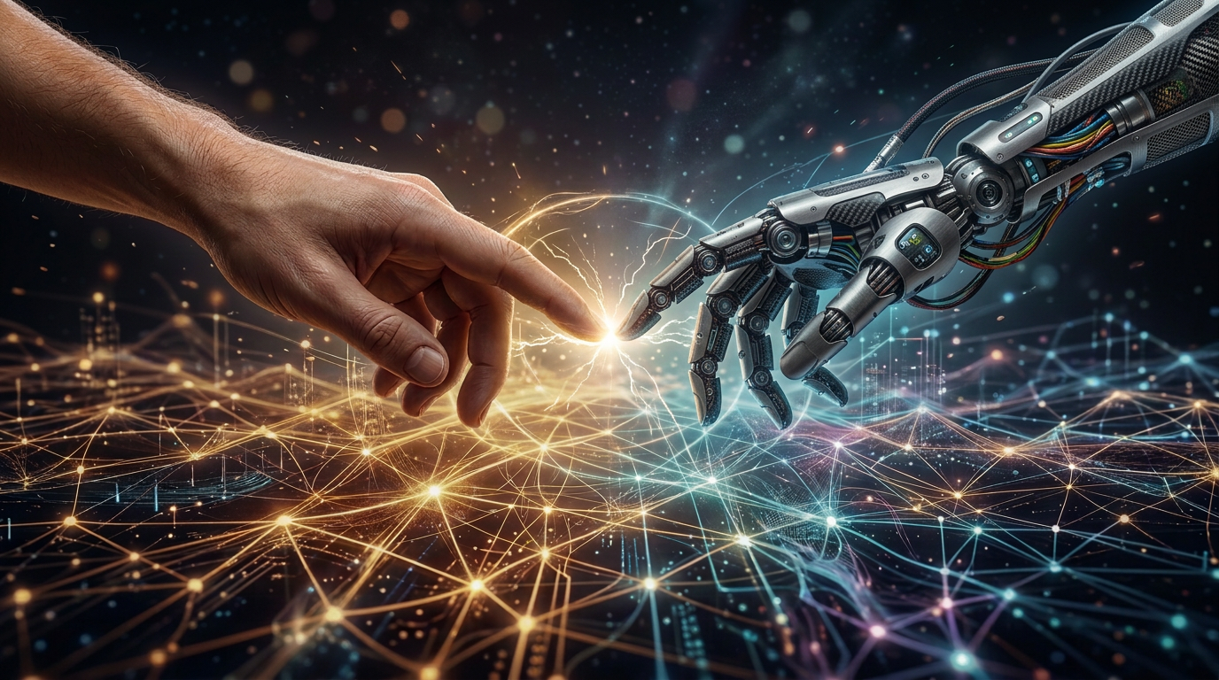 Realistischere robotarm met menselijke hand